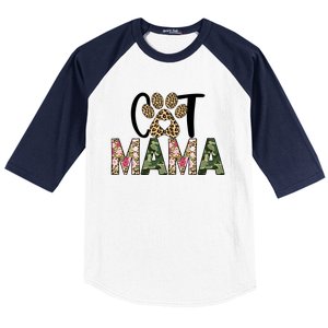 Cat Mama Baseball Sleeve Shirt