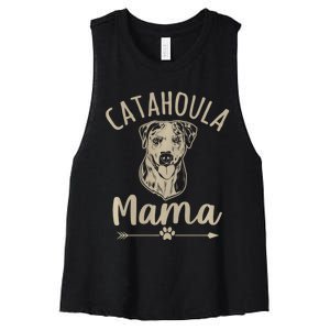 Catahoula Mama Cute Catahoula Leopard Dog Lover Women's Racerback Cropped Tank