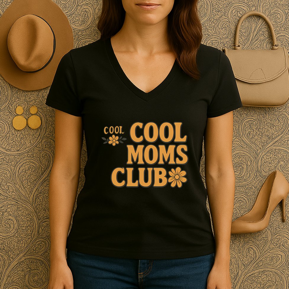 Cool Moms Club Women's V-Neck T-Shirt