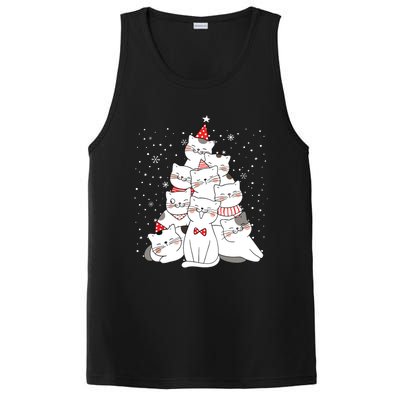 Cute Meowy Catmas Cat Christmas Merry Tree Xmas PosiCharge Competitor Tank