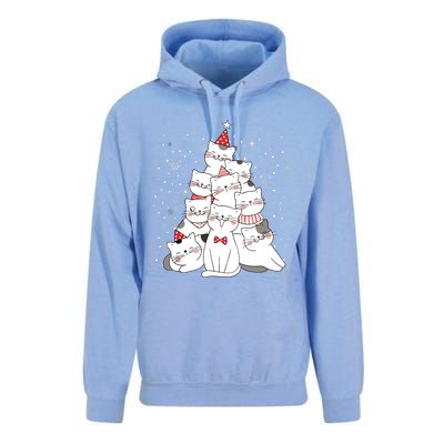 Cute Meowy Catmas Cat Christmas Merry Tree Xmas Unisex Surf Hoodie