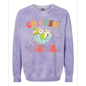 Chicken Mama Chick Mom Chicken Mother Farmer Mother's Day Colorblast Crewneck Sweatshirt