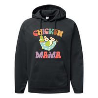 Chicken Mama Chick Mom Chicken Mother Farmer Mother's Day Performance Fleece Hoodie