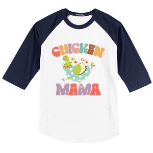 Chicken Mama Chick Mom Chicken Mother Farmer Mother's Day Baseball Sleeve Shirt