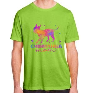 Chihuahua Mom Colorful Chihuahua Mama Funny Gift Adult ChromaSoft Performance T-Shirt