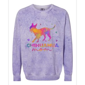 Chihuahua Mom Colorful Chihuahua Mama Funny Gift Colorblast Crewneck Sweatshirt