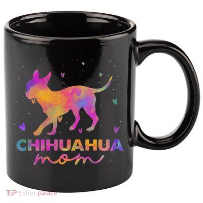 Chihuahua Mom Colorful Chihuahua Mama Funny Gift 11oz C Handle Ceramic Mug
