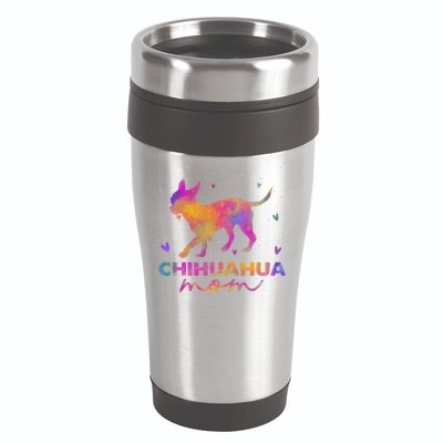 Chihuahua Mom Colorful Chihuahua Mama Funny Gift 16oz Travel Tumbler