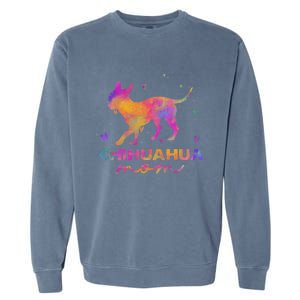 Chihuahua Mom Colorful Chihuahua Mama Funny Gift Garment-Dyed Sweatshirt