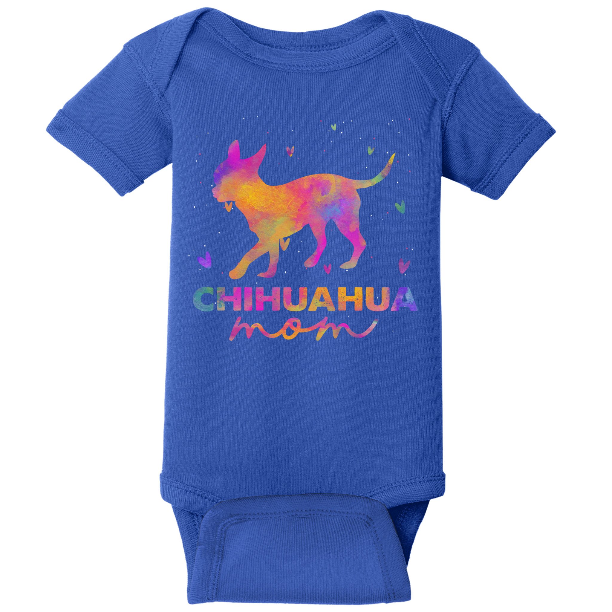 Chihuahua Mom Colorful Chihuahua Mama Funny Gift Baby Bodysuit