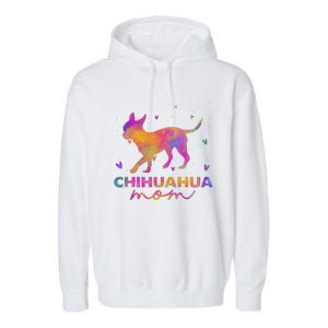 Chihuahua Mom Colorful Chihuahua Mama Funny Gift Garment-Dyed Fleece Hoodie