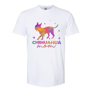 Chihuahua Mom Colorful Chihuahua Mama Funny Gift Softstyle CVC T-Shirt