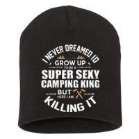 Camping Men Camper RV Camping Vacation Camping Dad Short Acrylic Beanie