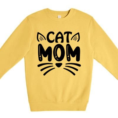 Cat Mom Premium Crewneck Sweatshirt