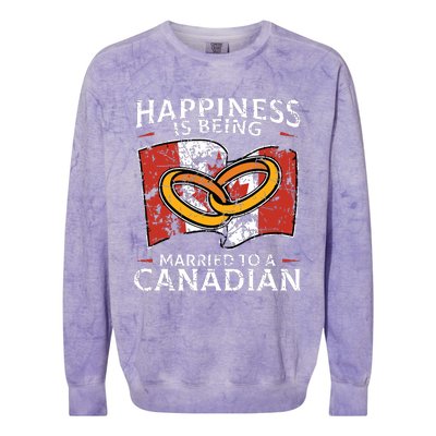 Canada Marriage Canadian Married Flag Wedded Culture Flag Colorblast Crewneck Sweatshirt