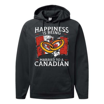 Canada Marriage Canadian Married Flag Wedded Culture Flag Performance Fleece Hoodie