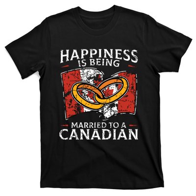 Canada Marriage Canadian Married Flag Wedded Culture Flag T-Shirt