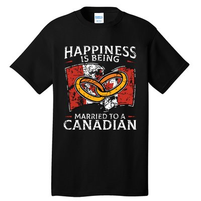 Canada Marriage Canadian Married Flag Wedded Culture Flag Tall T-Shirt