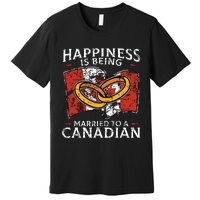 Canada Marriage Canadian Married Flag Wedded Culture Flag Premium T-Shirt