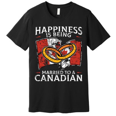 Canada Marriage Canadian Married Flag Wedded Culture Flag Premium T-Shirt