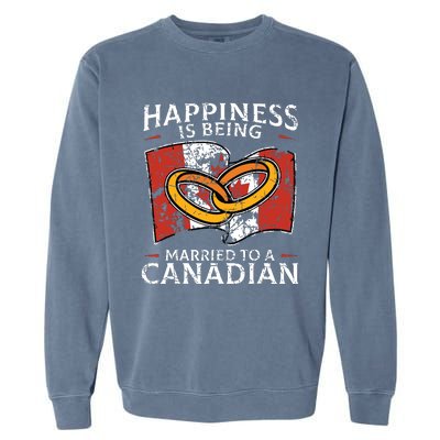 Canada Marriage Canadian Married Flag Wedded Culture Flag Garment-Dyed Sweatshirt