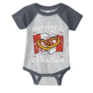 Canada Marriage Canadian Married Flag Wedded Culture Flag Infant Baby Jersey Bodysuit