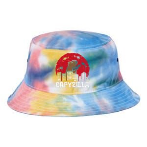 Capybara Monster Capyzilla Funny Capy Rodent Tie Dye Newport Bucket Hat