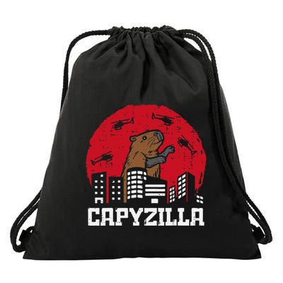 Capybara Monster Capyzilla Funny Capy Rodent Drawstring Bag