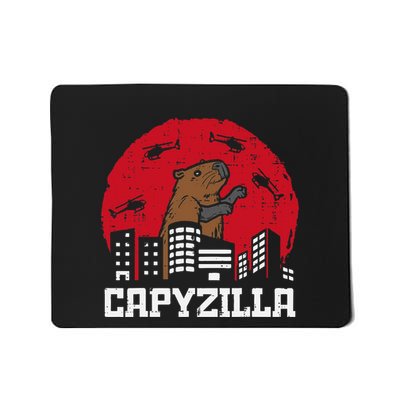 Capybara Monster Capyzilla Funny Capy Rodent Mousepad