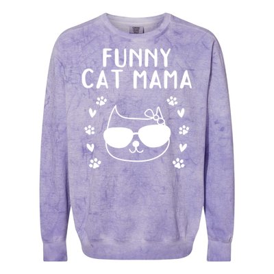 Cat Mama Cat Owner Cat Lover Cat Mom Gift Funny Cat Mama Gift Colorblast Crewneck Sweatshirt