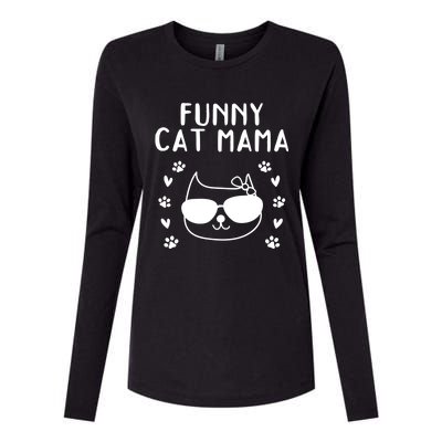 Cat Mama Cat Owner Cat Lover Cat Mom Gift Funny Cat Mama Gift Womens Cotton Relaxed Long Sleeve T-Shirt