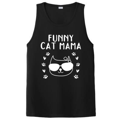 Cat Mama Cat Owner Cat Lover Cat Mom Gift Funny Cat Mama Gift PosiCharge Competitor Tank