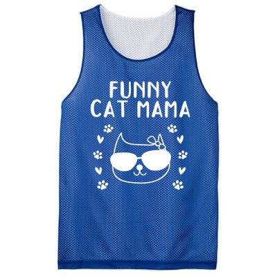 Cat Mama Cat Owner Cat Lover Cat Mom Gift Funny Cat Mama Gift Mesh Reversible Basketball Jersey Tank