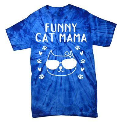 Cat Mama Cat Owner Cat Lover Cat Mom Gift Funny Cat Mama Gift Tie-Dye T-Shirt