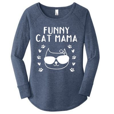 Cat Mama Cat Owner Cat Lover Cat Mom Gift Funny Cat Mama Gift Women's Perfect Tri Tunic Long Sleeve Shirt