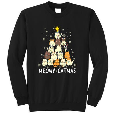 Catmas Meowy Christmas Cat Tree Funny Sweatshirt