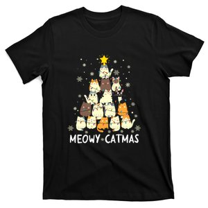 Catmas Meowy Christmas Cat Tree Funny T-Shirt