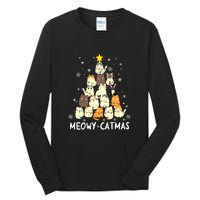 Catmas Meowy Christmas Cat Tree Funny Tall Long Sleeve T-Shirt