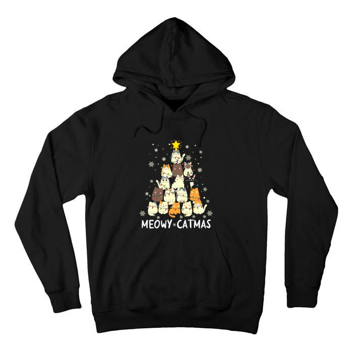 Catmas Meowy Christmas Cat Tree Funny Tall Hoodie