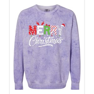 Cute Merry Christmas Matching Family Christmas Colorblast Crewneck Sweatshirt