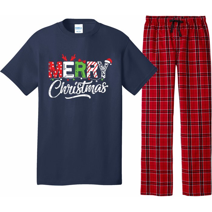 Cute Merry Christmas Matching Family Christmas Pajama Set