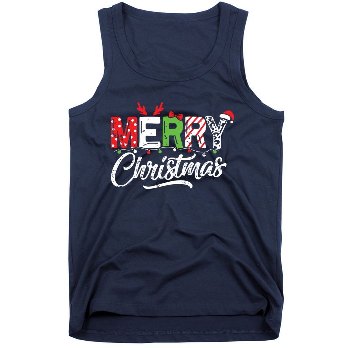 Cute Merry Christmas Matching Family Christmas Tank Top