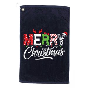 Cute Merry Christmas Matching Family Christmas Platinum Collection Golf Towel