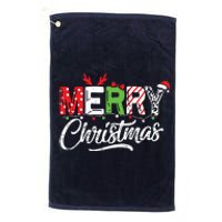 Cute Merry Christmas Matching Family Christmas Platinum Collection Golf Towel