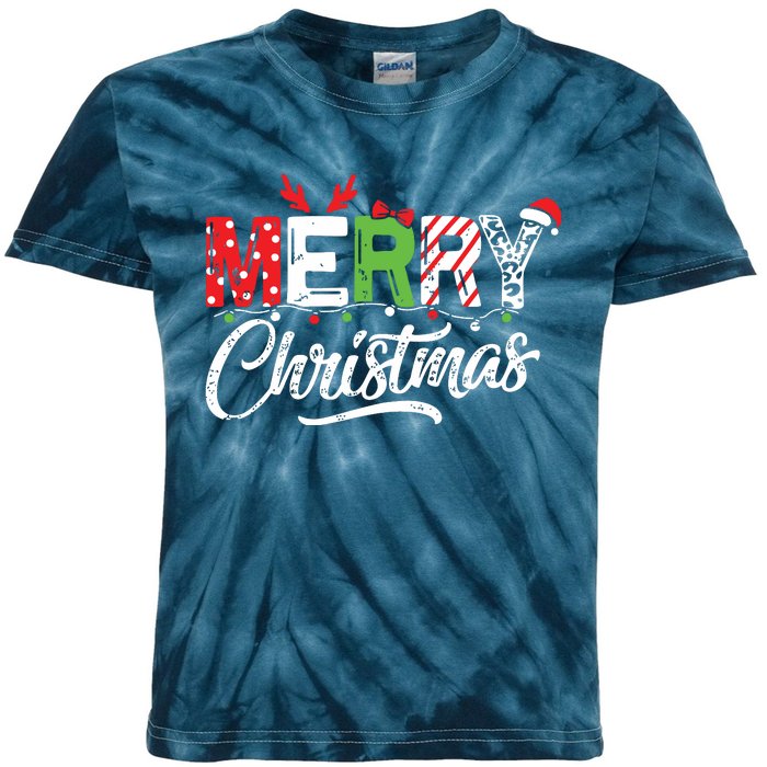 Cute Merry Christmas Matching Family Christmas Kids Tie-Dye T-Shirt