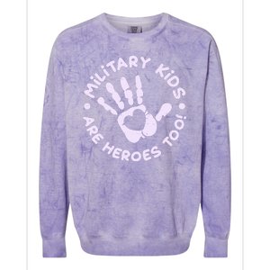 Cute Military Children Are Heroes Too Colorblast Crewneck Sweatshirt