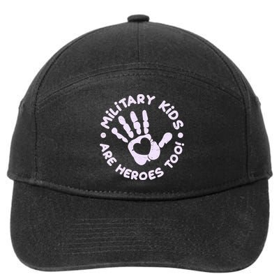 Cute Military Children Are Heroes Too 7-Panel Snapback Hat