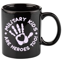 Cute Military Children Are Heroes Too 11oz C Handle Ceramic Mug