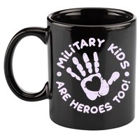 Cute Military Children Are Heroes Too 11oz C Handle Ceramic Mug