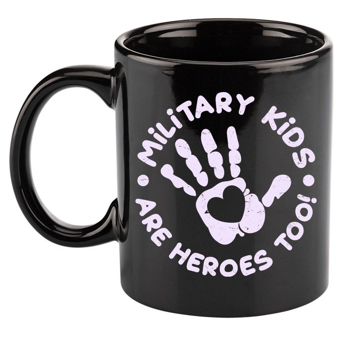 Cute Military Children Are Heroes Too 11oz C Handle Ceramic Mug